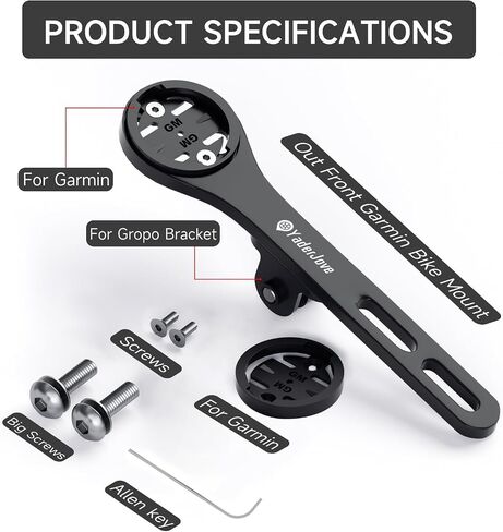 Bike Computer Mount - Out Front Garmin Bike Mount for Road Bikes Integrated Handlebar, Aluminum Garmin Integrated Aero Handlebars Compatible with Bike GPS Computer,Garmin,Combo & GoPro Action Camera in Saudi Arabia