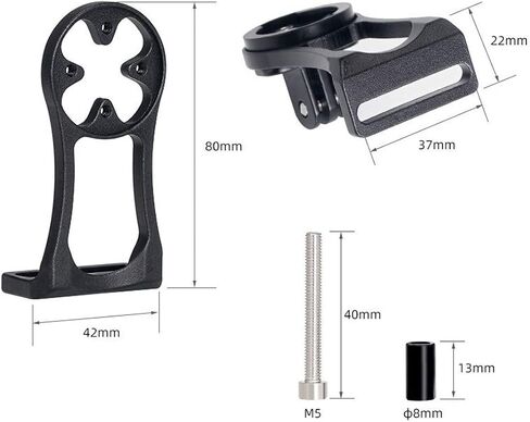 Bike Computer Mount Bike Out Front Mount for Garmin Edge, CATEYE, Bryton, Compatible with GoPro Camera, Bike Lights, All Garmin Series 25 130 200 500 510 520 800 810 820 1000 1030 GPS Computer in Kuwait