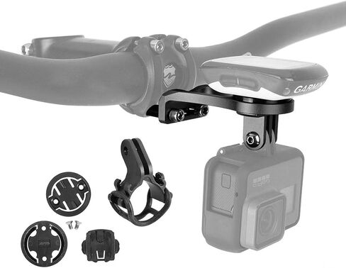Bike Computer Mount Bike Out Front Mount for Garmin Edge, CATEYE, Bryton, Compatible with GoPro Camera, Bike Lights, All Garmin Series 25 130 200 500 510 520 800 810 820 1000 1030 GPS Computer in Kuwait