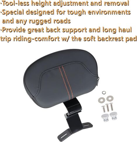 مسند ظهر للدراجة النارية، وسادة أمامية للسائق، مسند ظهر قابل للفصل، بديل للتجول CVO Street Glide Road King Road Glide 2009-2022 أسود in Kuwait