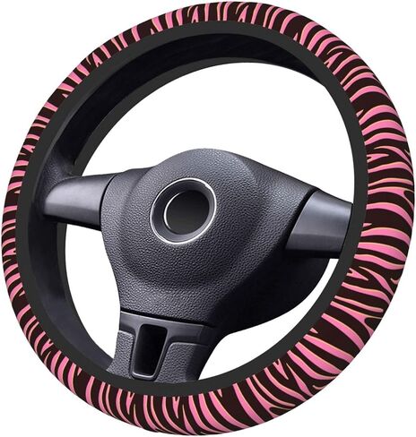 Car Steering Wheel Cover,Red Flowers and Butterflies Universal 15 Inch Steering Wheel Protector Non-Slip Durable Car Accessories for Men Women in Kuwait