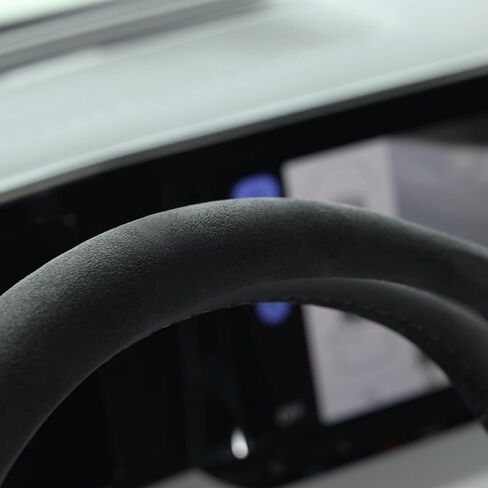MEWANT Dark Gray 9002 Alcantara Anti-Skid Car Steering Wheel Cover Steering Wheel Protector Universal 99% Car Wheel Cover Wrap Car Interior Accessories (No Marker) in Saudi Arabia