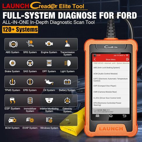 2024 LAUNCH X431 Elite Bidirectional Tool fit for Ford Lincoln Mercury Mazda, Full Systems All Resets Diagnostic Scanner, Programmable Module Installation, Battery Registration, Lifetime Free Update in Saudi Arabia