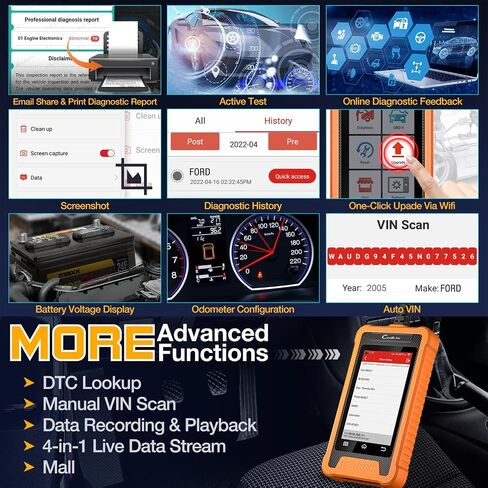2024 LAUNCH X431 Elite Bidirectional Tool fit for Ford Lincoln Mercury Mazda, Full Systems All Resets Diagnostic Scanner, Programmable Module Installation, Battery Registration, Lifetime Free Update in Saudi Arabia