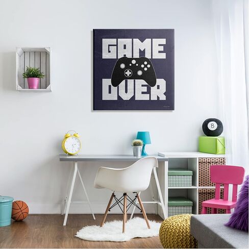 Stupell Industries Game Over Blue Controller Phrase Canvas Wall Art, Design by Susan Ball in Saudi Arabia