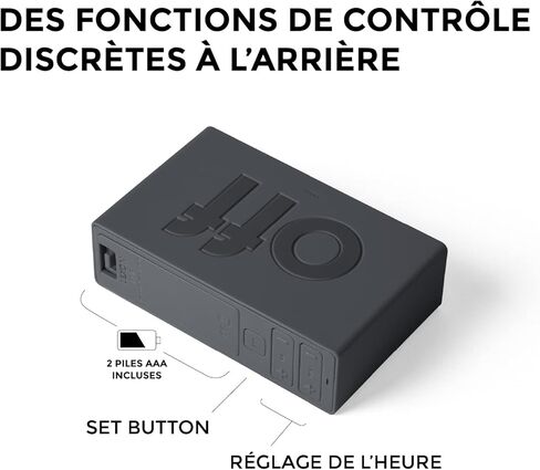 Lexon Flip+ Digital Alarm Clock for bedrooms, Reversible On/Off Faces with Snooze Function, LCD Display & Touch Sensor Light, Battery Operated, Rubber - Duck Blue in Kuwait