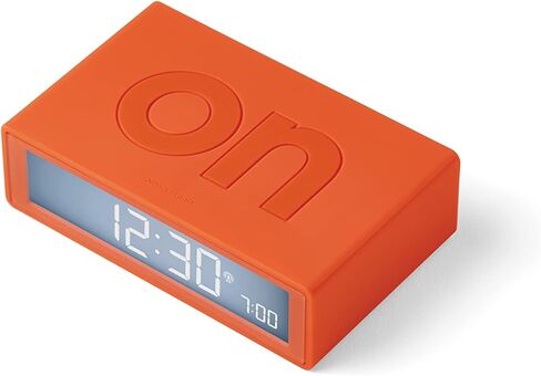 Lexon Flip+ Digital Alarm Clock for bedrooms, Reversible On/Off Faces with Snooze Function, LCD Display & Touch Sensor Light, Battery Operated, Rubber - Duck Blue in Kuwait