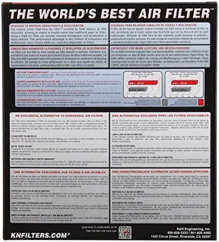 K&N Engine Air Filter: Increase Power & Towing, Washable, Premium, Replacement Air Filter: Compatible with 2015-2019 Chevy/GMC Colorado and Canyon, 33-5030 in Saudi Arabia