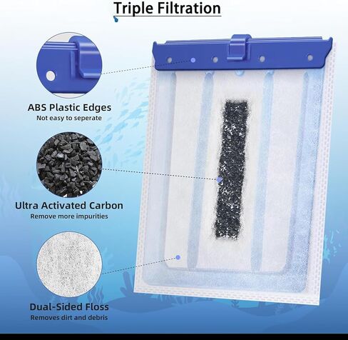 9 عبوات من خراطيش فلتر بديلة كبيرة لمرشحات تيترا ويسبر بيو-باغ، خراطيش فلتر حوض السمك الكبيرة لتيترا 20i/40i IQ20/30/45/60 PF20/30/40/60 - جاهزة للاستخدام in Kuwait
