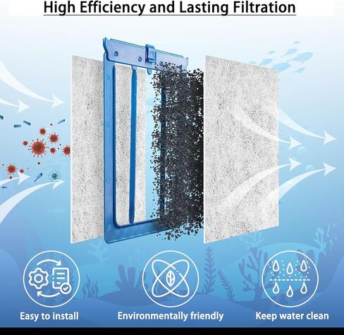 9 عبوات من خراطيش فلتر بديلة كبيرة لمرشحات تيترا ويسبر بيو-باغ، خراطيش فلتر حوض السمك الكبيرة لتيترا 20i/40i IQ20/30/45/60 PF20/30/40/60 - جاهزة للاستخدام in Kuwait