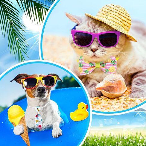 Sadnyy 240 قطعة من ربطات عنق الكلاب بكميات كبيرة تتضمن 120 ربطة عنق للكلاب و120 ربطة عنق صيفية ربيعية للكلاب، أربطة عنق للكلاب، ربطات عنق هاواي قابلة للتعديل للكلاب الصغيرة والمتوسطة والقطط in Kuwait