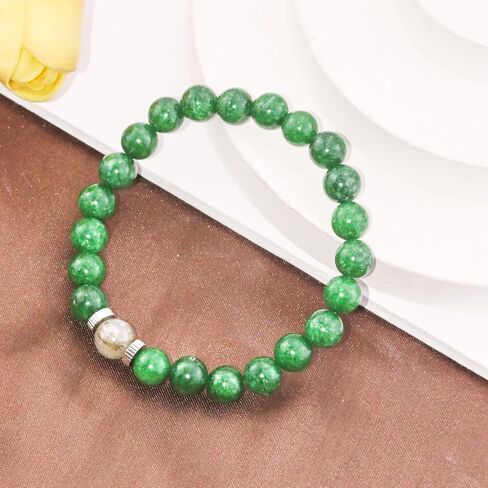 Mother's Day Gifts for Mom Mothers Day Bracelet from Daughter Natural Stone MaMa Bracelet Elegant Mom Bracelets for Women Birthday Gifts (Jade) in Saudi Arabia