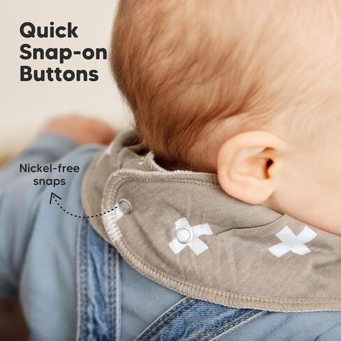 KeaBabies Organic Baby Bandana Drool Bibs - Stylish Unisex Bandana Bibs, Super Absorbent Bandana Drool Bibs, Gentle Teething Bibs for Infants, Organic Cotton Baby Bib in Saudi Arabia