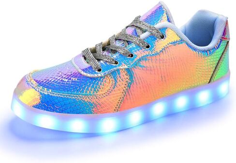 Padgene Women's Men's LED Lights Up Shoes Unisex Luminous Flashing Trainers USB Charging Lace Up Couples Dancing Shoes in Saudi Arabia