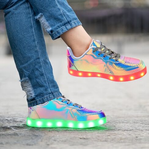 Padgene Women's Men's LED Lights Up Shoes Unisex Luminous Flashing Trainers USB Charging Lace Up Couples Dancing Shoes in Saudi Arabia