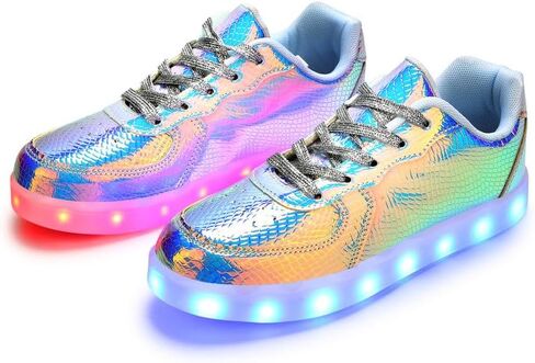 Padgene Women's Men's LED Lights Up Shoes Unisex Luminous Flashing Trainers USB Charging Lace Up Couples Dancing Shoes in Saudi Arabia