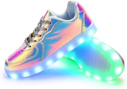 Padgene Women's Men's LED Lights Up Shoes Unisex Luminous Flashing Trainers USB Charging Lace Up Couples Dancing Shoes in Saudi Arabia