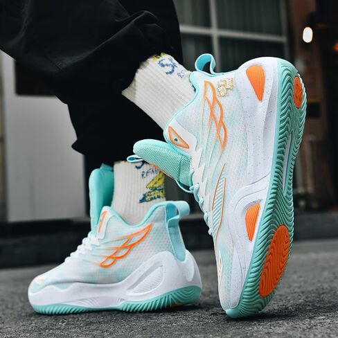 Womens Mens Basketball Shoes Breathable Non Slip Fashion Sneakers Comfortable Unisex-Adult Outdoor Sport Shoe in Kuwait