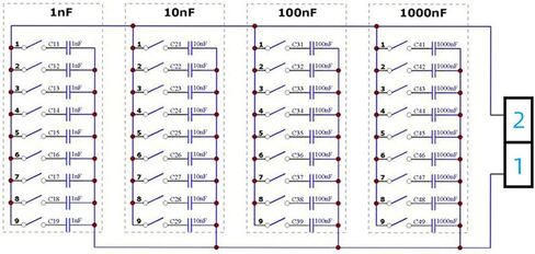 4 Digit Decade Programmable Capacitor Board 1nF-9999nF Adjustable Polypropylene Film Capacitor DC100V AC70V (DNC2B04) Programmable Capacitor Board Capacitance Box in Saudi Arabia