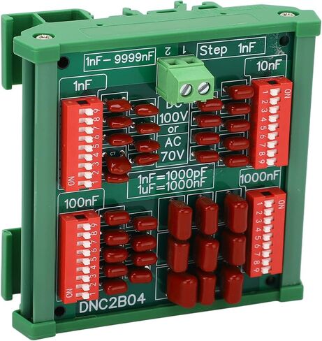 لوحة مكثف قابلة للبرمجة مكونة من 4 أرقام 1nF-9999nF مكثف فيلم بولي بروبيلين قابل للتعديل DC100V AC70V (DNC2B04) صندوق سعة لوحة مكثف قابلة للبرمجة in Kuwait