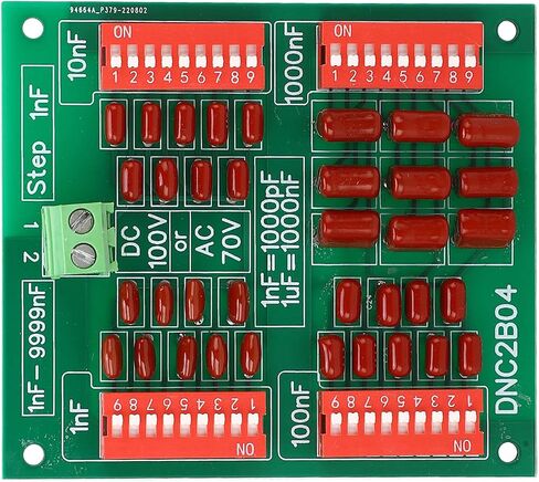 4 Digit Decade Programmable Capacitor Board 1nF-9999nF Adjustable Polypropylene Film Capacitor DC100V AC70V (DNC2B04) Programmable Capacitor Board Capacitance Box in Saudi Arabia