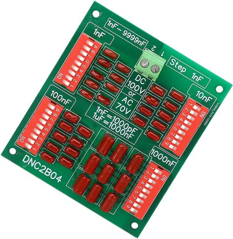 4 Digit Decade Programmable Capacitor Board 1nF-9999nF Adjustable Polypropylene Film Capacitor DC100V AC70V (DNC2B04) Programmable Capacitor Board Capacitance Box in Saudi Arabia