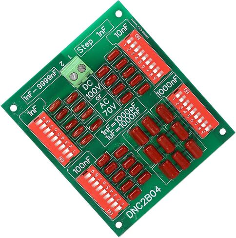 4 Digit Decade Programmable Capacitor Board 1nF-9999nF Adjustable Polypropylene Film Capacitor DC100V AC70V (DNC2B04) Programmable Capacitor Board Capacitance Box in Saudi Arabia