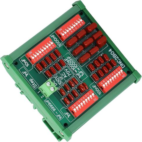 لوحة مكثف قابلة للبرمجة مكونة من 4 أرقام 1nF-9999nF مكثف فيلم بولي بروبيلين قابل للتعديل DC100V AC70V (DNC2B04) صندوق سعة لوحة مكثف قابلة للبرمجة in Kuwait