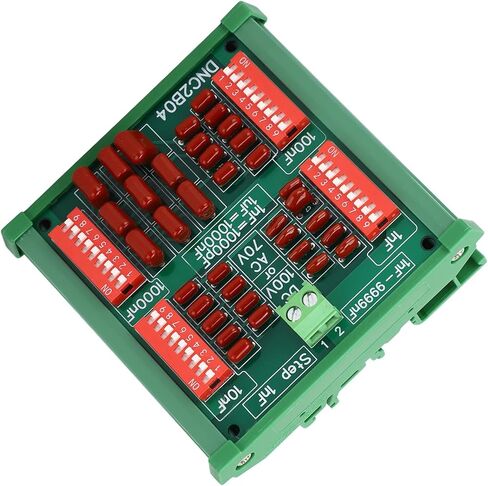 لوحة مكثف قابلة للبرمجة مكونة من 4 أرقام 1nF-9999nF مكثف فيلم بولي بروبيلين قابل للتعديل DC100V AC70V (DNC2B04) صندوق سعة لوحة مكثف قابلة للبرمجة in Kuwait