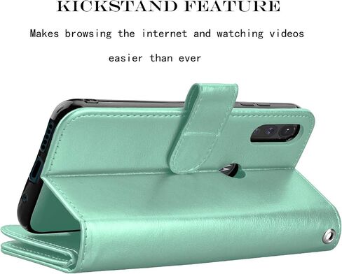 NJJEX لهاتف Moto E Case 2020، حافظة محفظة Motorola E 2020 مقاس 6.2 بوصة، [9 فتحات للبطاقات] حامل بطاقة ائتمان فاخر من جلد البولي يوريثان لبطاقة الهوية [قابل للفصل] غطاء هاتف مغناطيسي وحبل [أسود] in Saudi Arabia