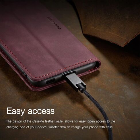 QLTYPRI Case for Samsung Galaxy S10 Plus, Vintage PU Leather Wallet Case Card Slot Kickstand Magnetic Closure Shockproof Flip Folio Case Cover for Samsung Galaxy S10 Plus - Black in Saudi Arabia