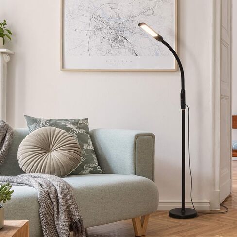 Brightech Vista 3-in-1 Desk Lamp for Living Rooms, LED Floor Lamp, Tall Lamp with Remote Control, Work Light for Documents, Standing Lamp with Flexible & Adjustable Gooseneck for Reading and Crafts in Saudi Arabia