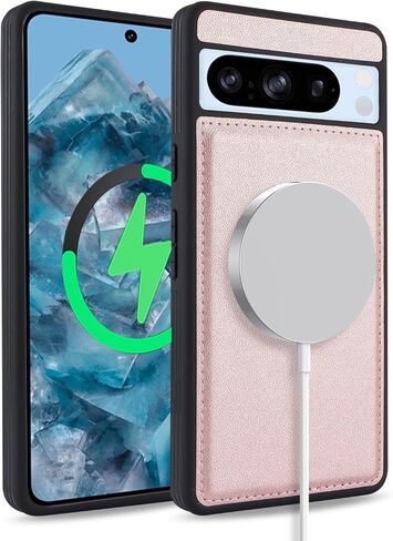 حافظة لهاتف Google Pixel 8 Pro مع حامل بطاقة الائتمان، تناسب محفظة Pixel 8 Pro الجلدية للنساء، محفظة متوافقة قابلة للفصل 2 في 1 للرجال - أبيض ليوبارد in Saudi Arabia