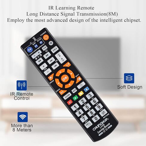 CHUNGHOP Universal IR Learning Remote Control للتلفزيون الذكي VCR CBL DVD SAT STR-TV CD VCD HI-FI، لجميع العلامات التجارية IR Remote 3 في 1 وحدة تحكم قابلة للبرمجة L336 in Saudi Arabia
