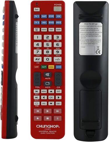 CHUNGHOP Universal IR Learning Remote Control للتلفزيون الذكي VCR CBL DVD SAT STR-TV CD VCD HI-FI، لجميع العلامات التجارية IR Remote 3 في 1 وحدة تحكم قابلة للبرمجة L336 in Saudi Arabia