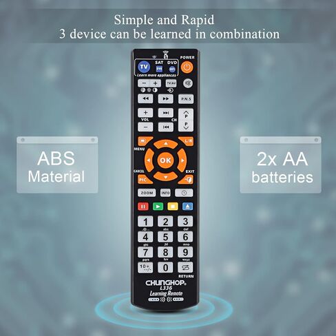 CHUNGHOP Universal IR Learning Remote Control للتلفزيون الذكي VCR CBL DVD SAT STR-TV CD VCD HI-FI، لجميع العلامات التجارية IR Remote 3 في 1 وحدة تحكم قابلة للبرمجة L336 in Saudi Arabia