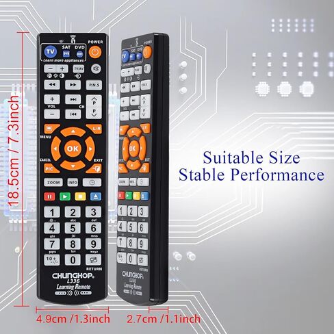 CHUNGHOP Universal IR Learning Remote Control للتلفزيون الذكي VCR CBL DVD SAT STR-TV CD VCD HI-FI، لجميع العلامات التجارية IR Remote 3 في 1 وحدة تحكم قابلة للبرمجة L336 in Saudi Arabia