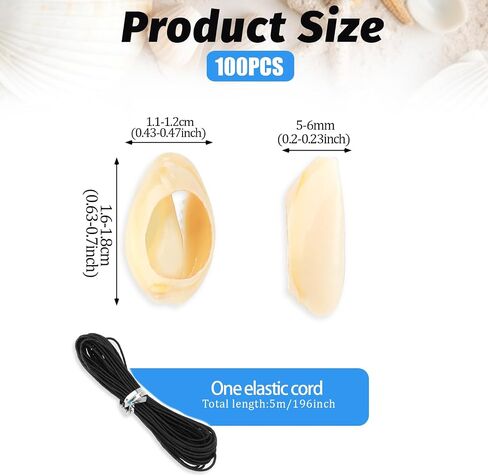 100Pcs Cowrie Shell Beads White Natural Spiral Shell Beads Sea Shells Beach Spacer Beads Charms for Summer DIY Earring Bracelet Necklace Jewelry Making in Saudi Arabia