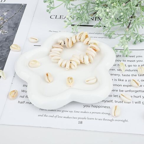 100Pcs Cowrie Shell Beads White Natural Spiral Shell Beads Sea Shells Beach Spacer Beads Charms for Summer DIY Earring Bracelet Necklace Jewelry Making in Saudi Arabia