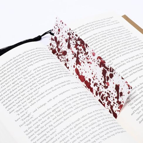 3PCS Funny Thriller Bookmark Laminated Bookmarks with Tassel Set, Book Lovers Gifts Book Marks for Horror Lovers Crime Bookmark Book Accessories Reading Lovers Bookmark Gifts for Readers in Kuwait