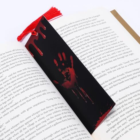 3PCS Funny Thriller Bookmark Laminated Bookmarks with Tassel Set, Book Lovers Gifts Book Marks for Horror Lovers Crime Bookmark Book Accessories Reading Lovers Bookmark Gifts for Readers in Kuwait