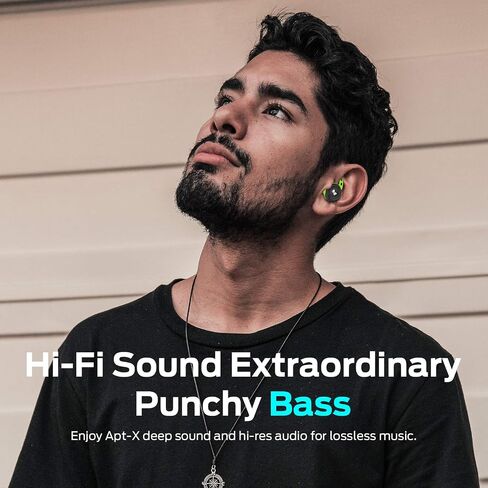 Monster Champion True Wireless Earbuds, Bluetooth 5.0 IPX8 Waterproof Sports Headphones with aptX Deep Bass, CVC 8.0 Noise Cancellation, Type C Quick Charge, 100Hrs Charging Case in Saudi Arabia