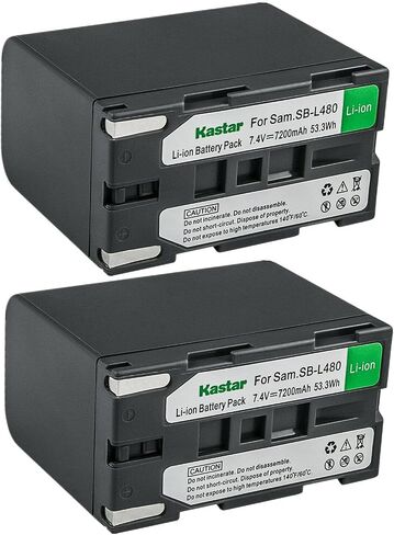Kastar 2-Pack Battery Replacement for Samsung SB-L160 SBL160, SB-L320 SBL320, SB-L480 SBL480, SB-L110A SBL110A Battery, Samsung VP-W87 VP-W87D VP-W90 VP-W95D VP-W97 Medion MD9014 VP-SCD55 Camera in Saudi Arabia