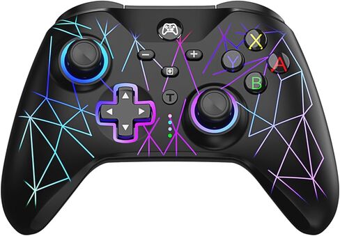 وحدة تحكم HQFYH Wireless Switch Pro، عصا تحكم قابلة لإعادة الشحن بقدرة 1000 مللي أمبير في الساعة مع RGB بارد، توربو، ماكرو، محور جيروسكوبي، تنبيه، مشغل القاعة، للتبديل/Lite/OLED/iOS/Android/PC in Kuwait