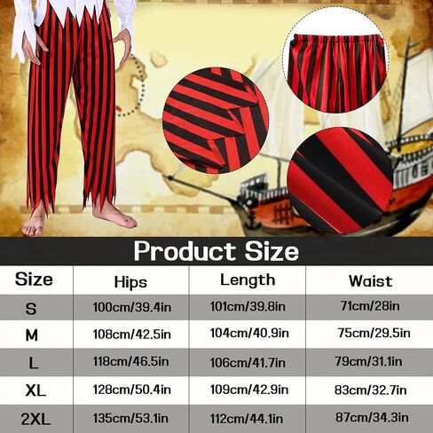 Men Pirate Costume 4 Pcs Accessories Outfit Party Supplies Pirate Hat Cap Man Medieval Renaissance Cosplay Role Play in Saudi Arabia