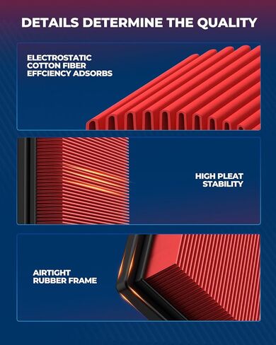 KAX Engine Air Filter, GAF069 (CA11480) Air Filter Replace for Ford Edge 2015-2023, Ford Fusion 2013-2020, Lincoln MKX 2015-2018, MKZ 2013-2020, Nautilus 2019-2023, Continental 2017-2020 in Kuwait