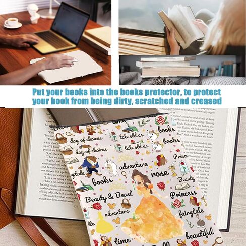 LQRI Princess Rose Belle Book Sleeve Cartoon Movie Merchandise Fairy Tales Lover Gift Beauty Beast Gift in Saudi Arabia