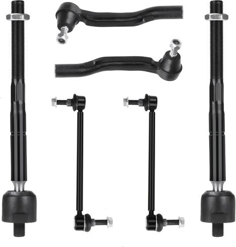 ذراع التحكم الأمامي السفلي مع مجموعة وصلات كروية جانب الركاب والسائق + رابط نهاية قضيب التثبيت + طقم تعليق نهاية قضيب الربط الداخلي الخارجي لـ 2004 2005 2006 2007 2008 2009 Toyota Sienna in Kuwait