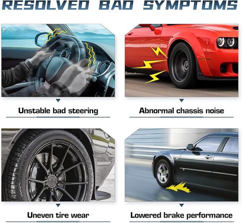 ذراع التحكم الأمامي السفلي مع مجموعة وصلات كروية جانب الركاب والسائق + رابط نهاية قضيب التثبيت + طقم تعليق نهاية قضيب الربط الداخلي الخارجي لـ 2004 2005 2006 2007 2008 2009 Toyota Sienna in Kuwait