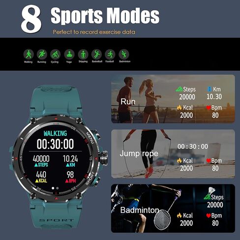 Military Smart Watches for Men (Answer/Make Call), Tactical Military Watch,Smartwatch Fitness Tracker for Android and iOS Phones with Heart Rate Sleep Monitor, Blood Oxygen,Fitness Smart Watch in Saudi Arabia